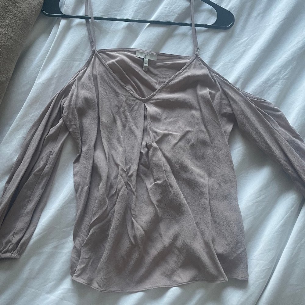 Joie Blush Cold Shoulder Long Sleeve Blouse